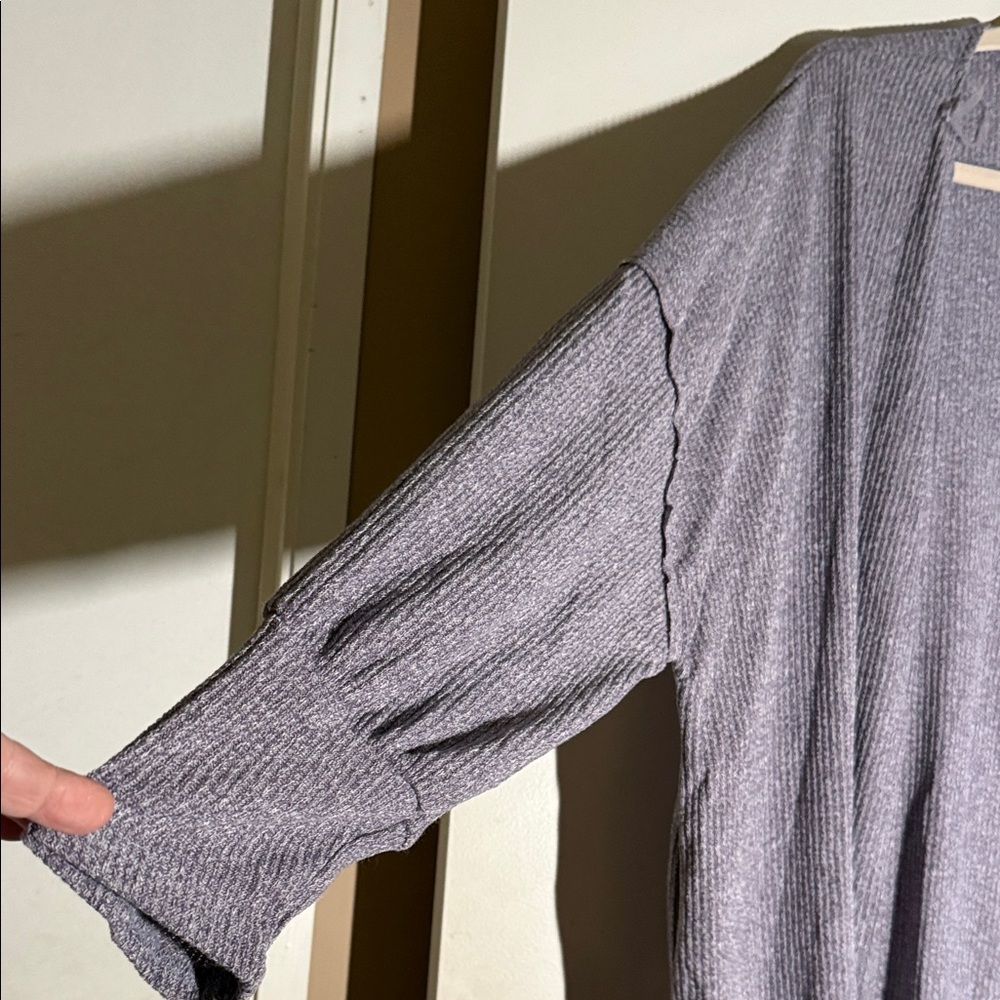 Gray Open-Front Cardigan - Picture 5 of 6